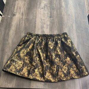 Lucca Couture Gold and Black Mini Skirt